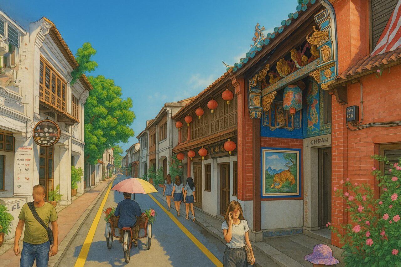 Painting of Exploring the World Heritage Site of George Town