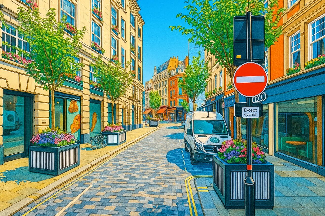 Painting of Glasshouse Street