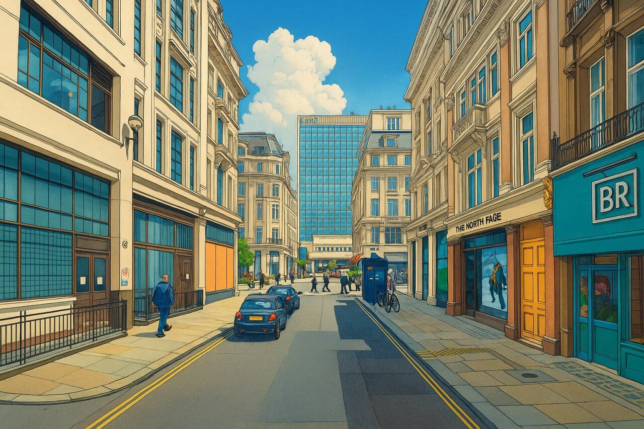 Painting of Great Castle Street