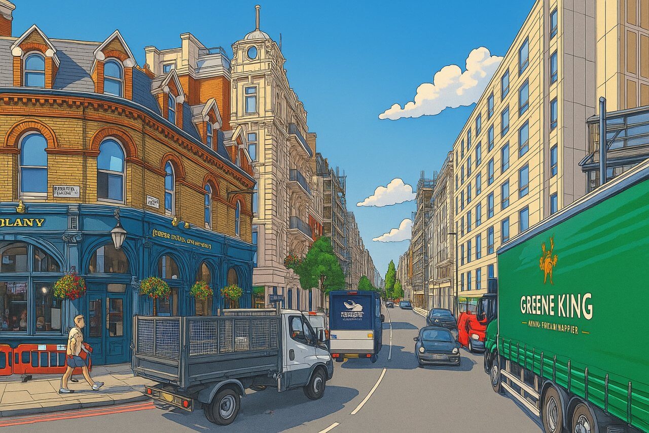 Painting of Great Portland Street