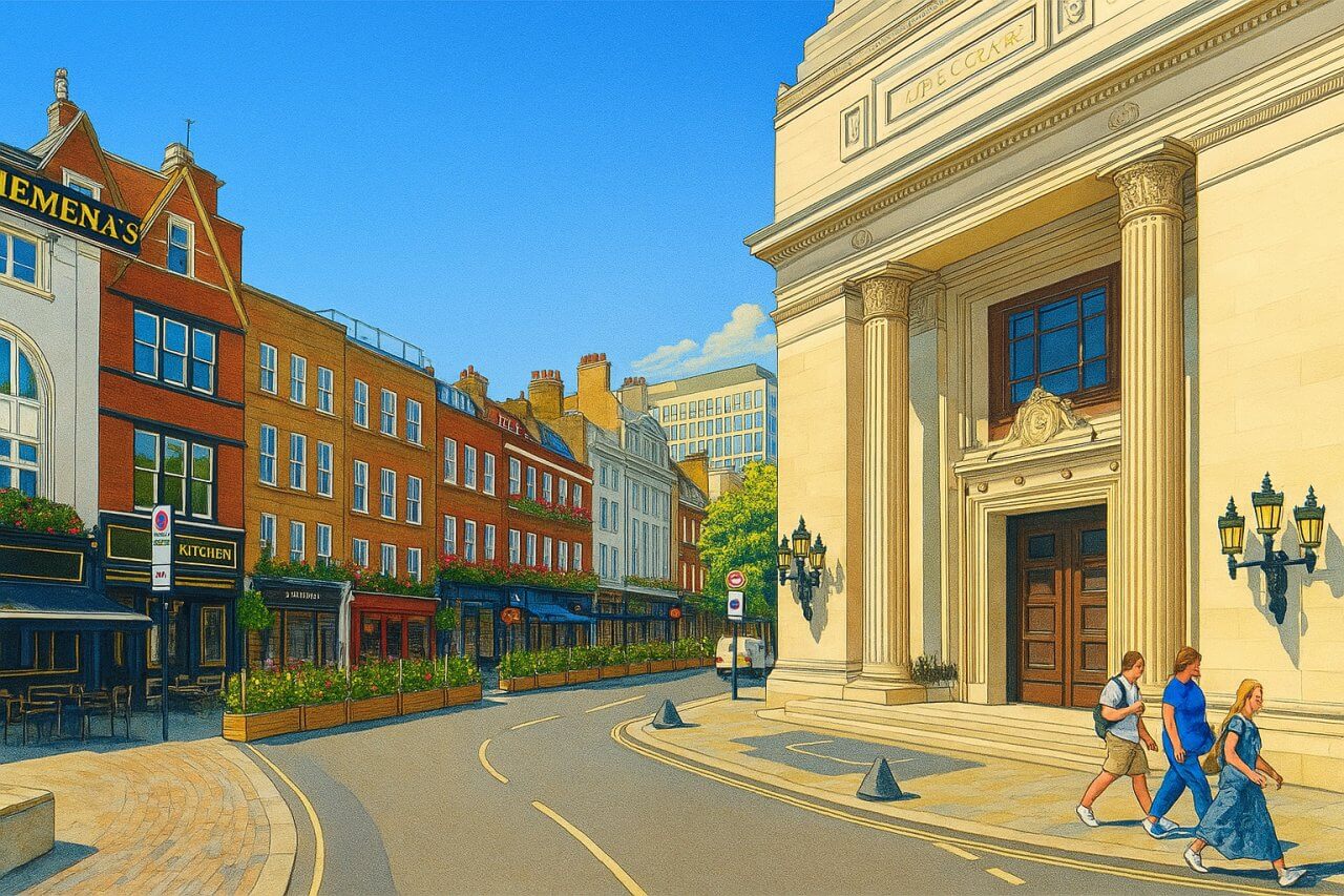 Painting of Great Queen Street, London
