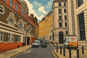 Painting of Great Scotland Yard, London