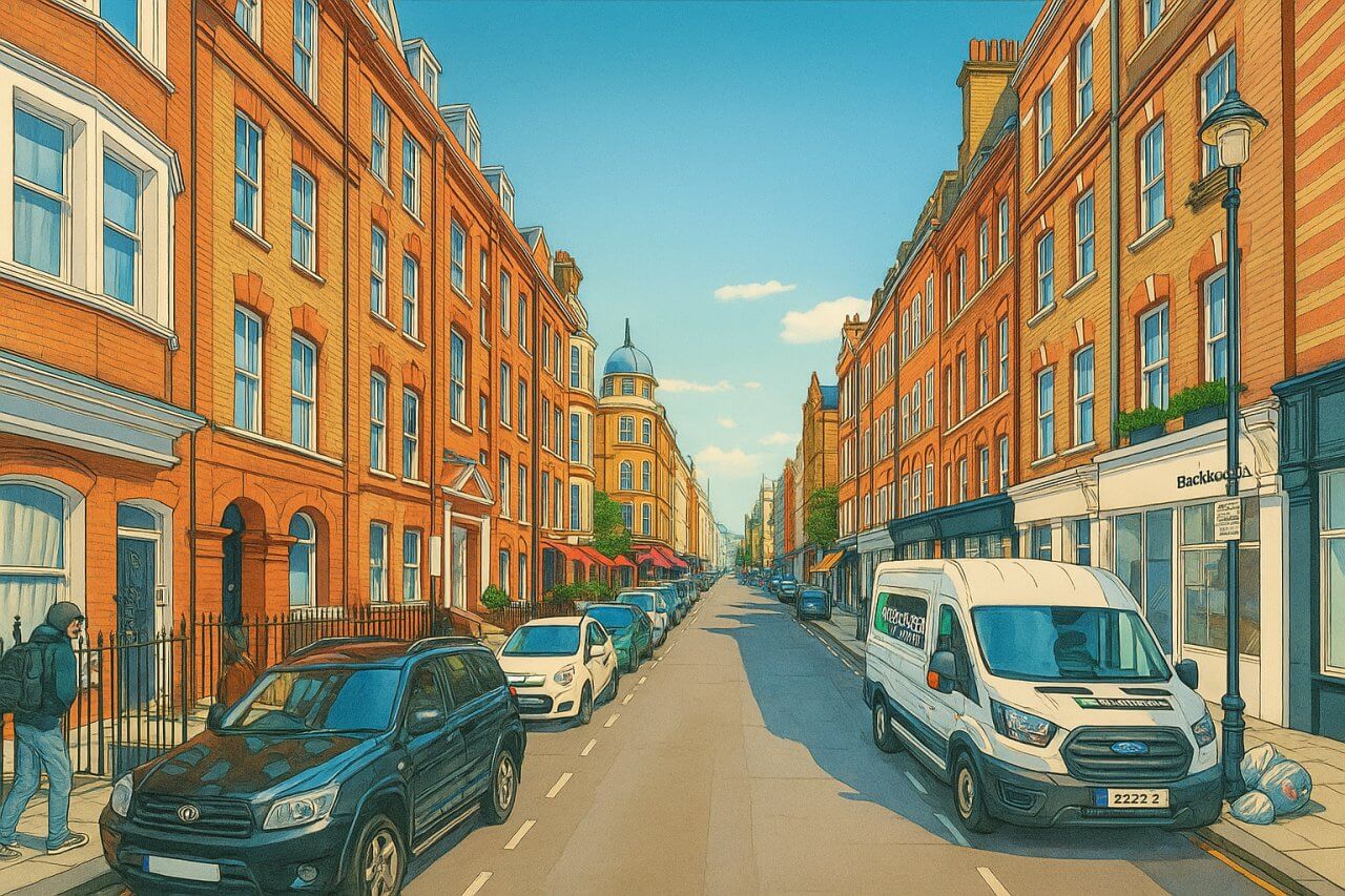 Painting of Great Titchfield Street