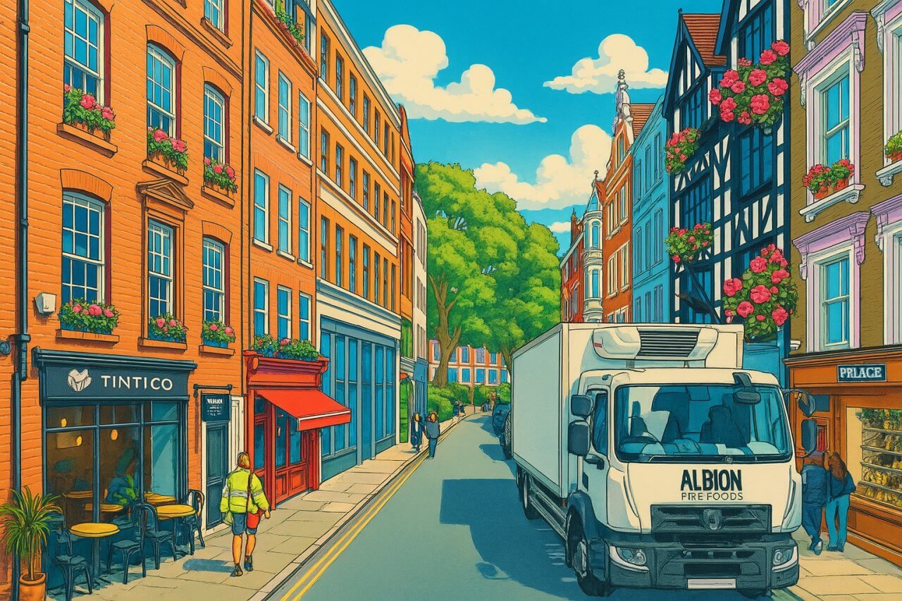 Painting of Greek Street