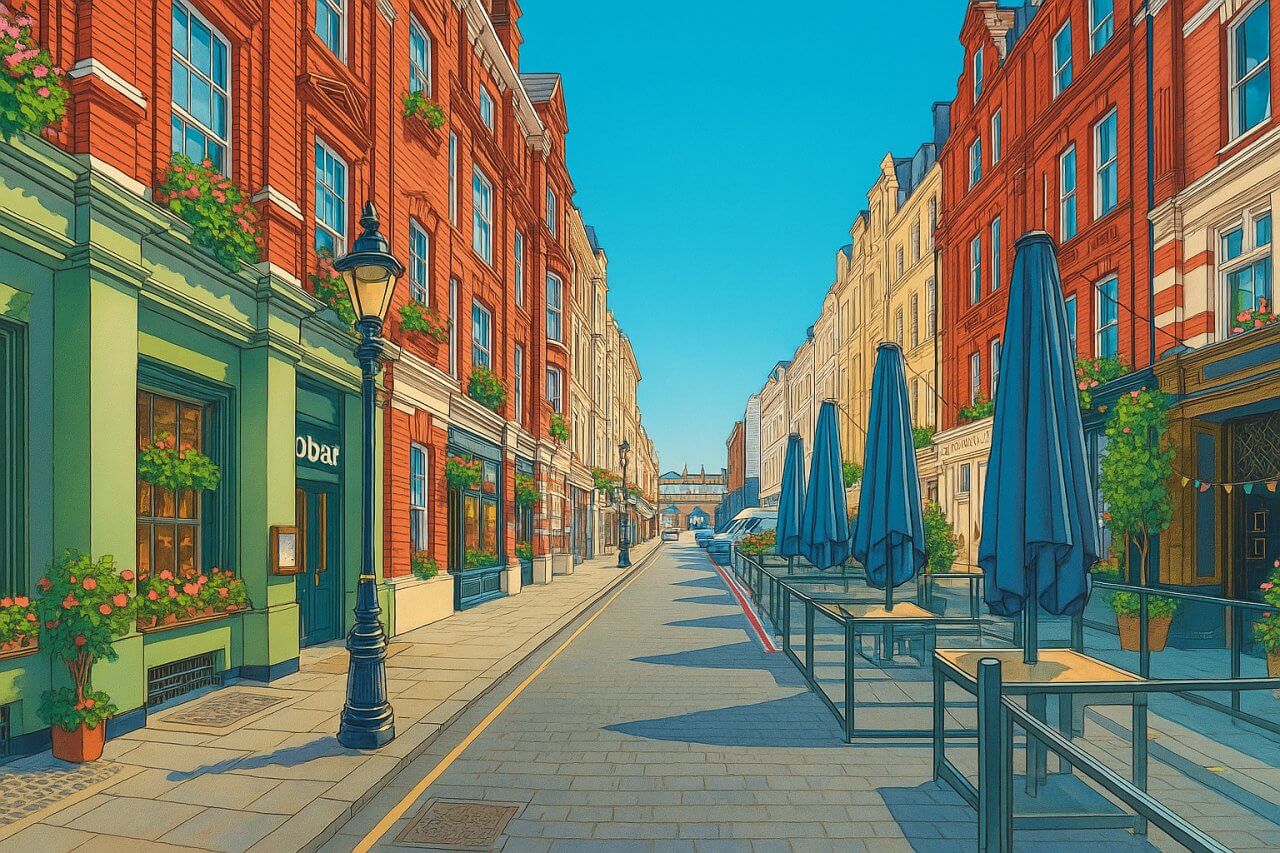 Painting of Henrietta Street, London
