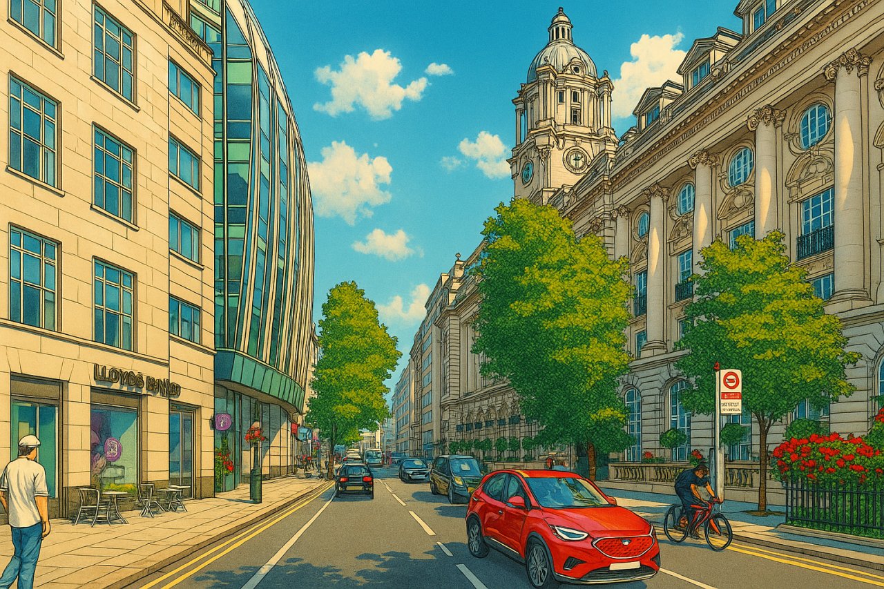 Painting of High Holborn, London