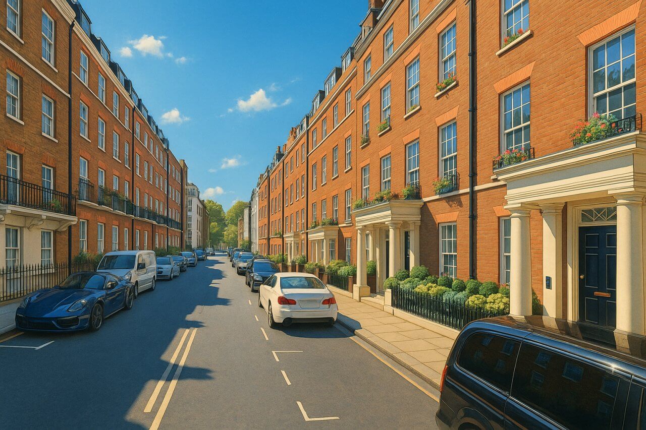 Painting of Hill Street, London