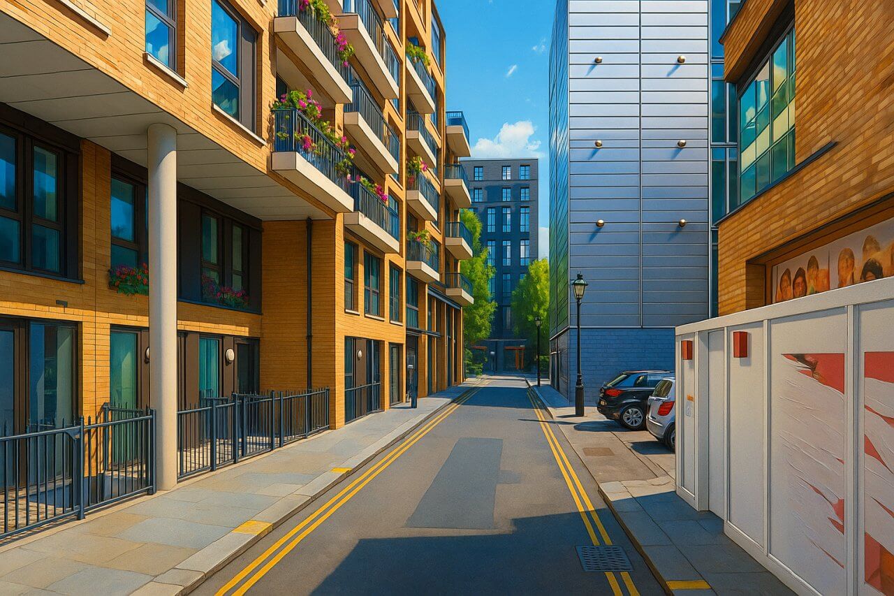 Painting of Hopkins Street