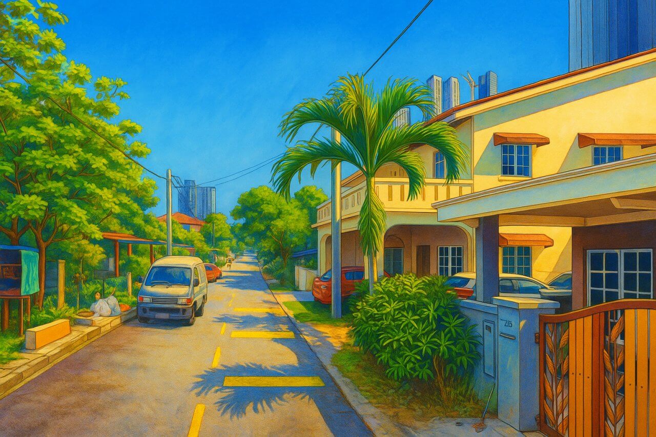 Painting of Jalan Datuk Abdullah Yassin, Kuala Lumpur