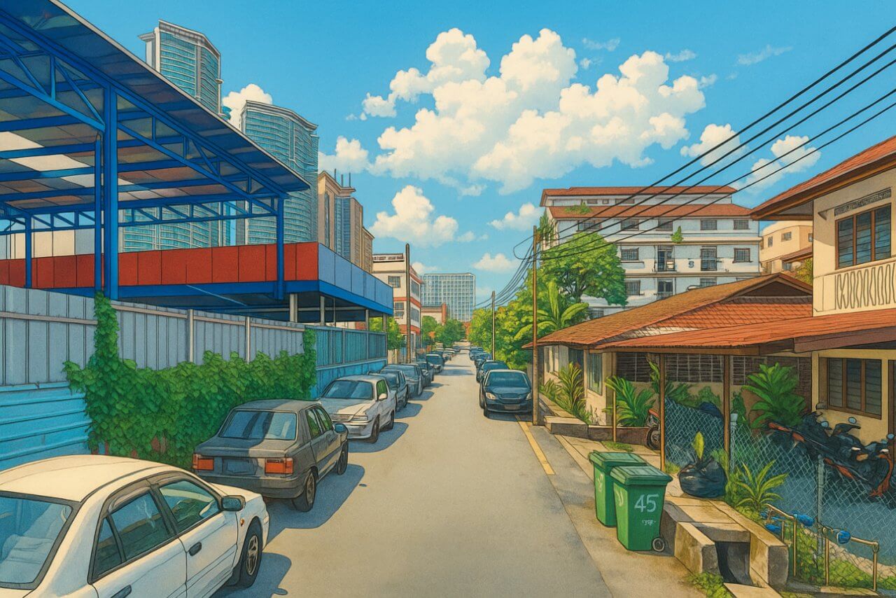 Painting of Jalan Haji Yahya Sheikh Ahmad, Kuala Lumpur