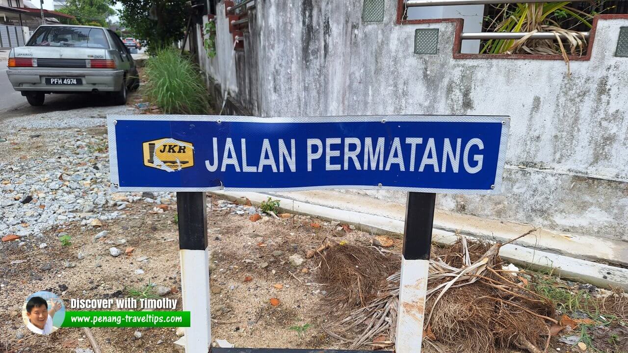 Jalan Permatang roadsign, Permatang Tinggi