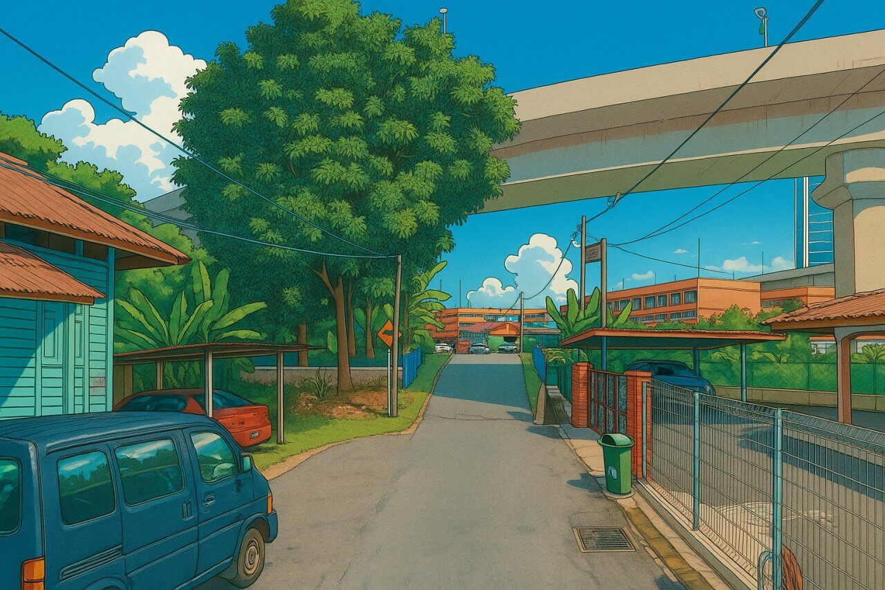 Painting of Jalan Salleh, Kuala Lumpur