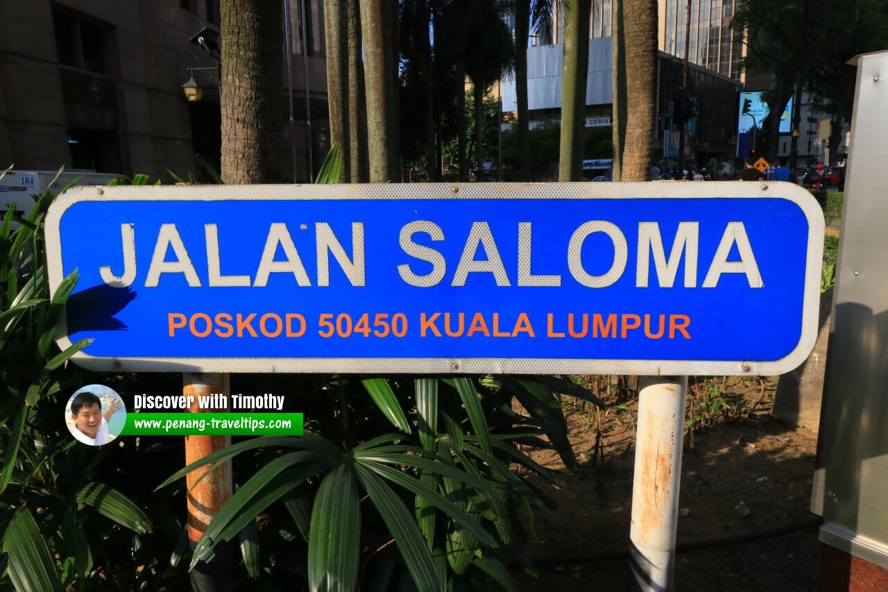 Jalan Saloma road sign