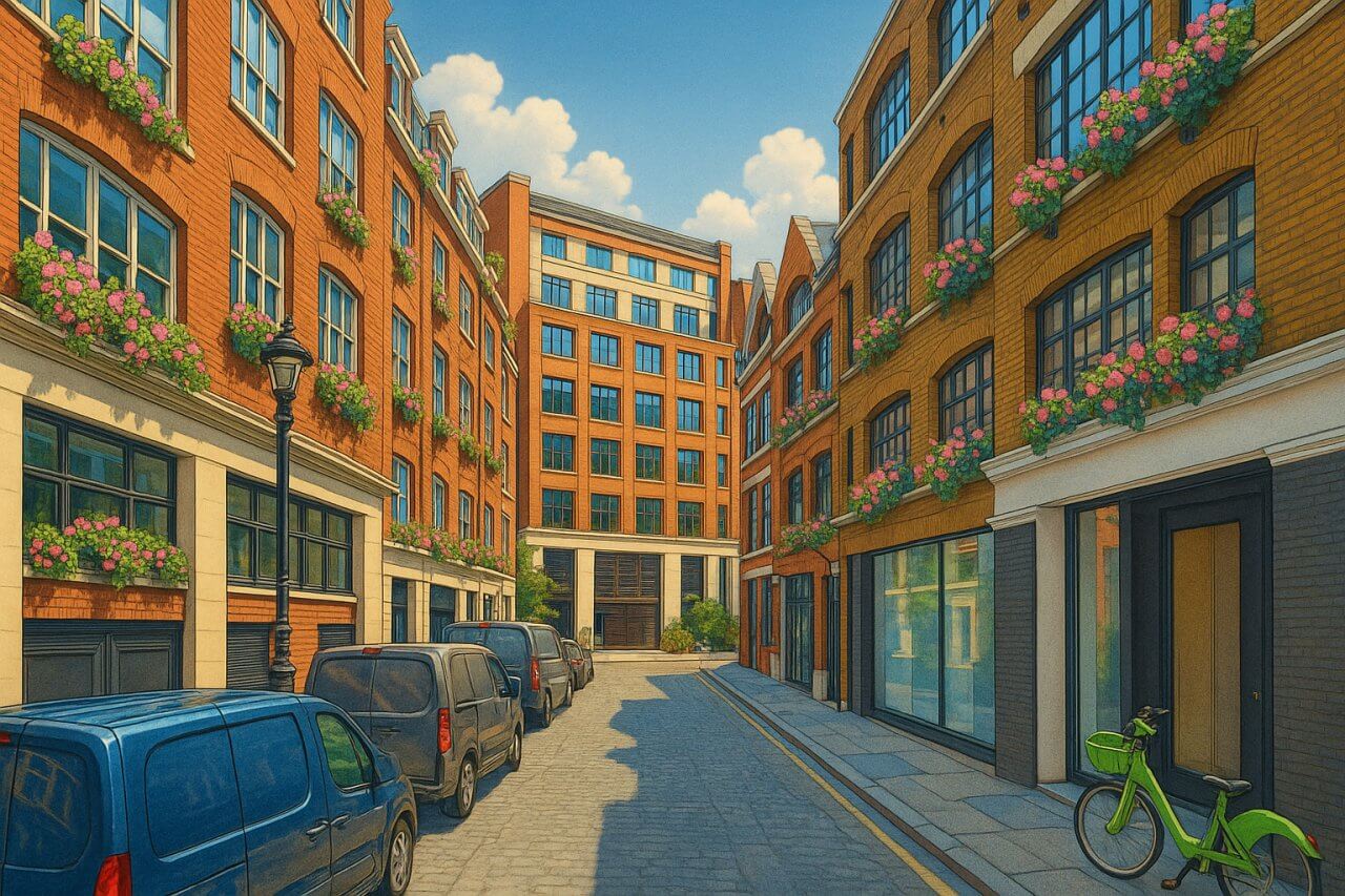 Painting of Kean Street, London