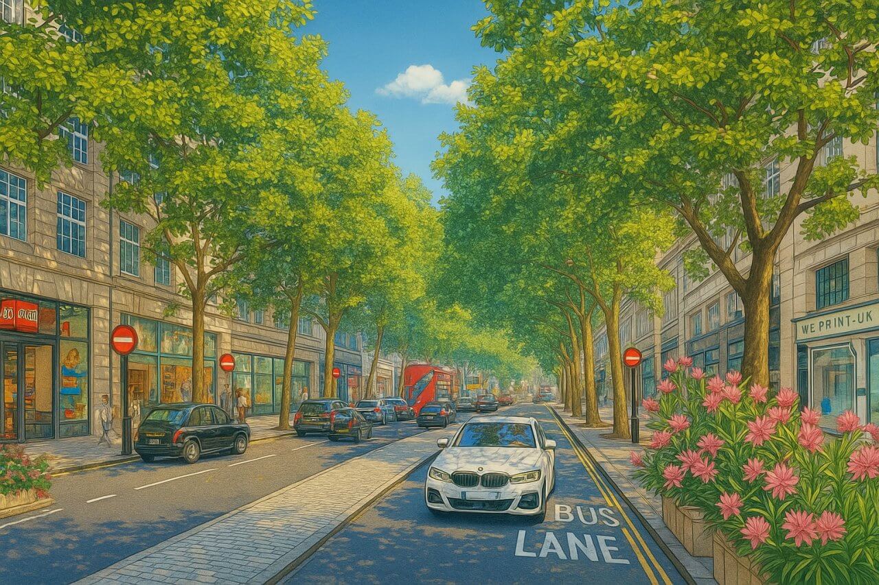 Painting of Kingsway, London