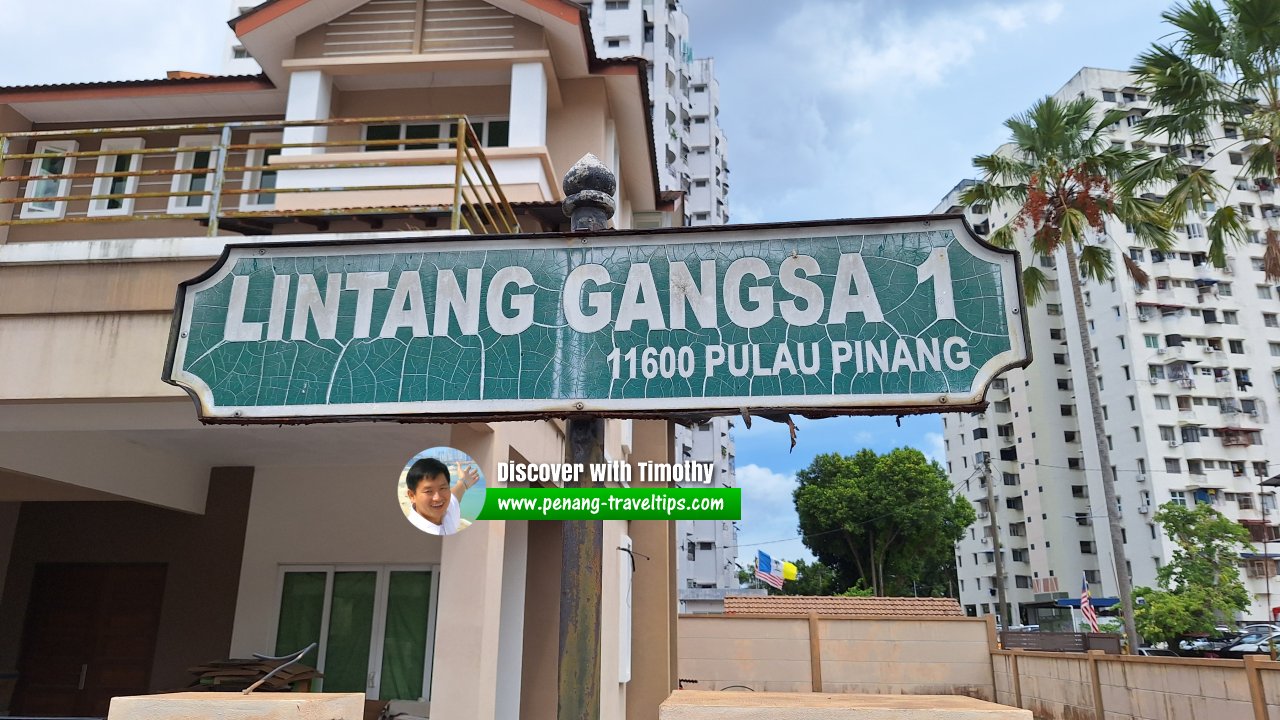 Lintang Gangsa 1 roadsign
