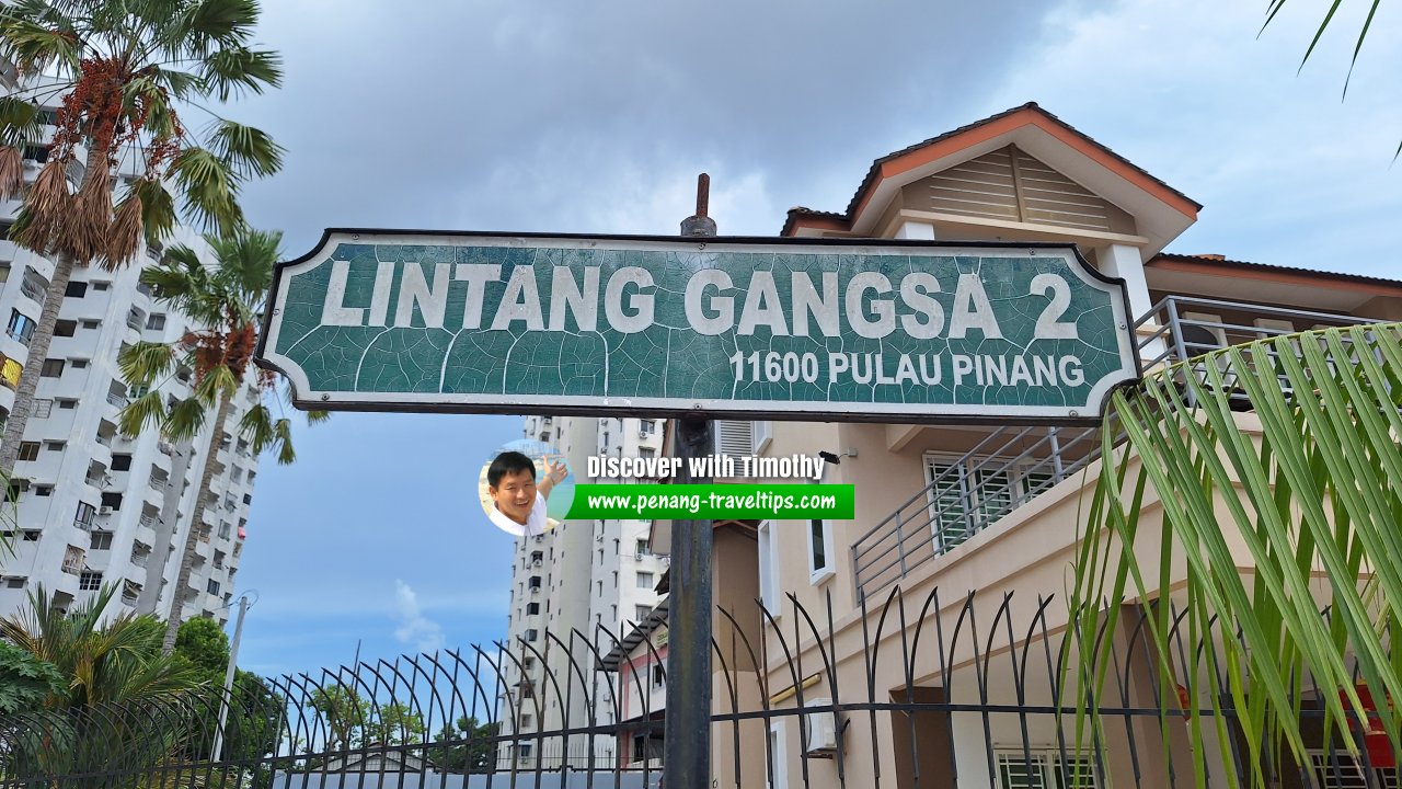 Lintang Gangsa 2 roadsign