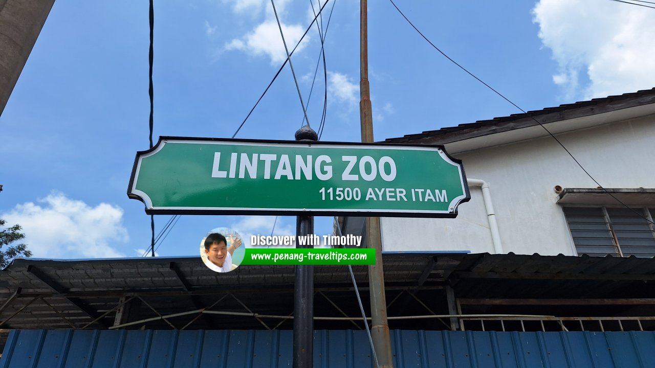 Lintang Zoo roadsign