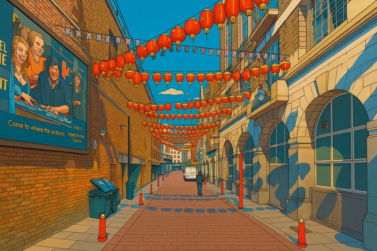 Painting of Lisle Street, London