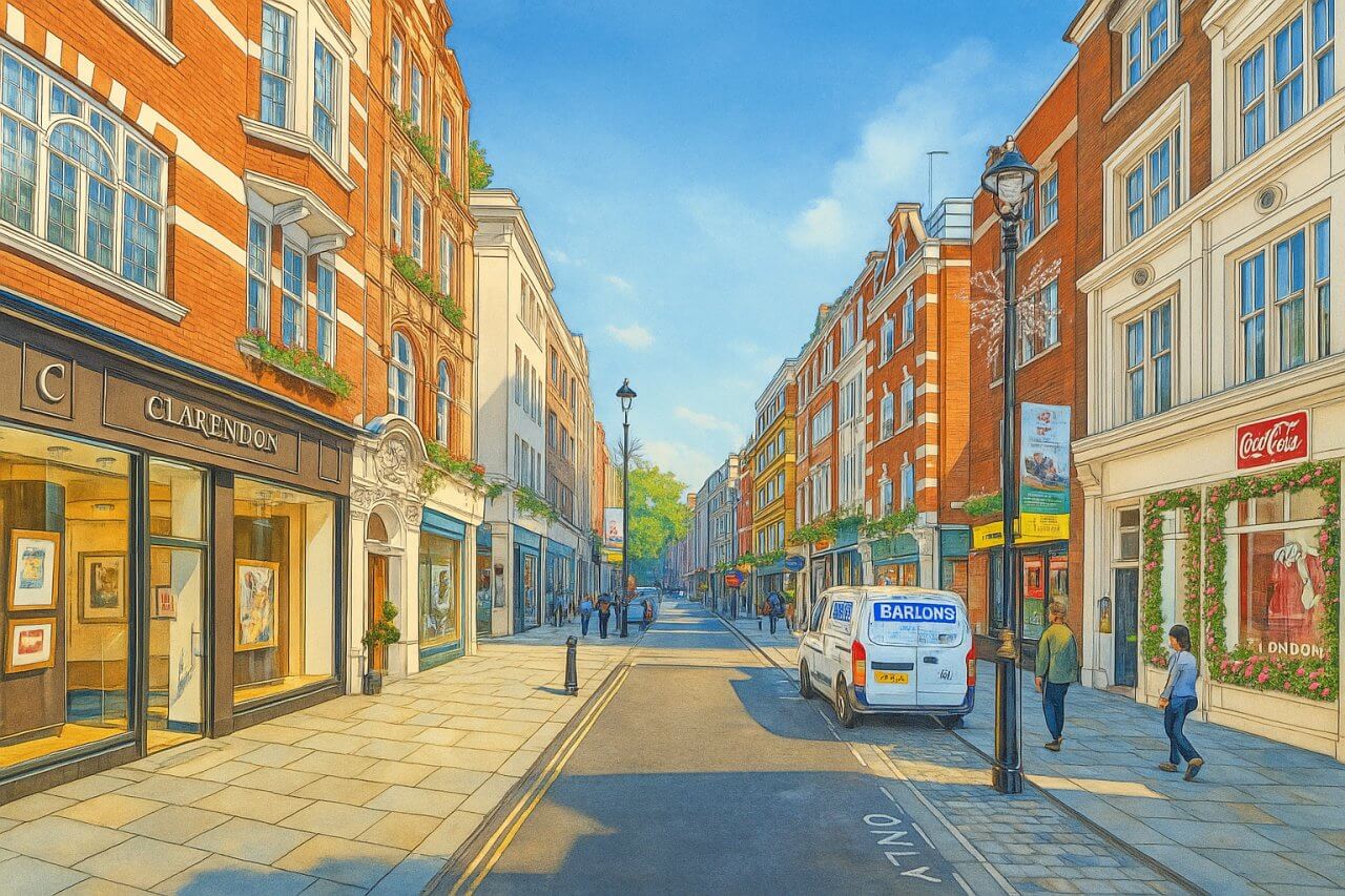 Painting of Long Acre, London
