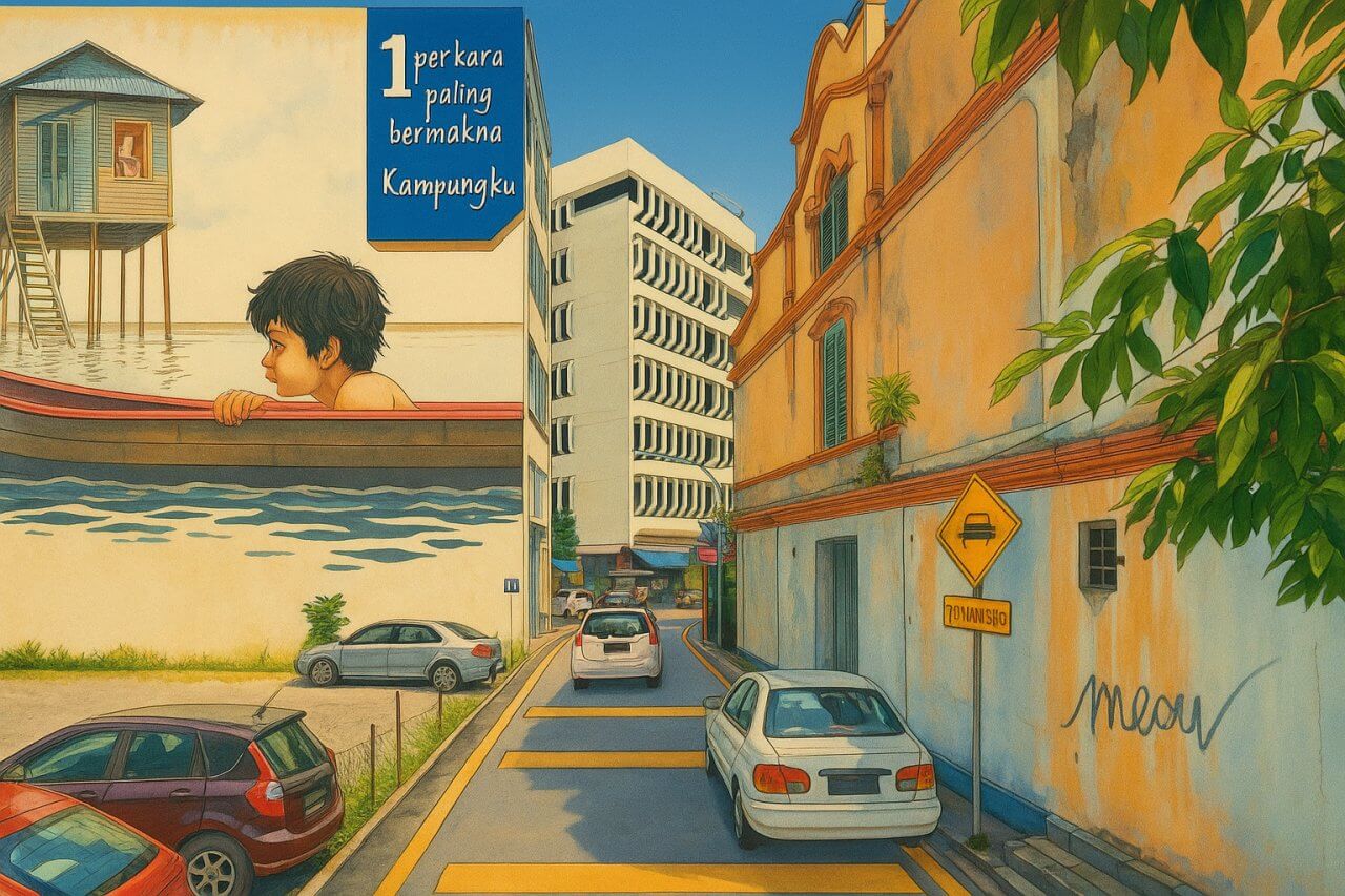 Painting of Lorong Ampang 7, Kuala Lumpur