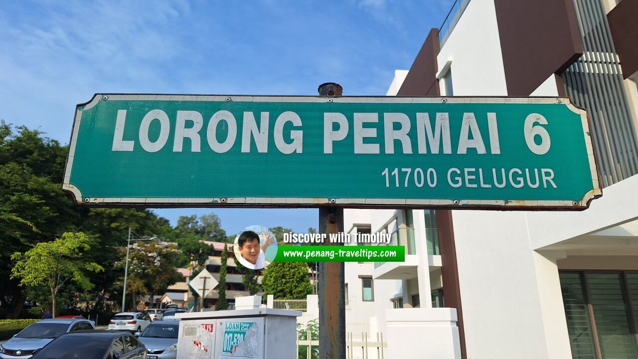 Lorong Permai 6 roadsign