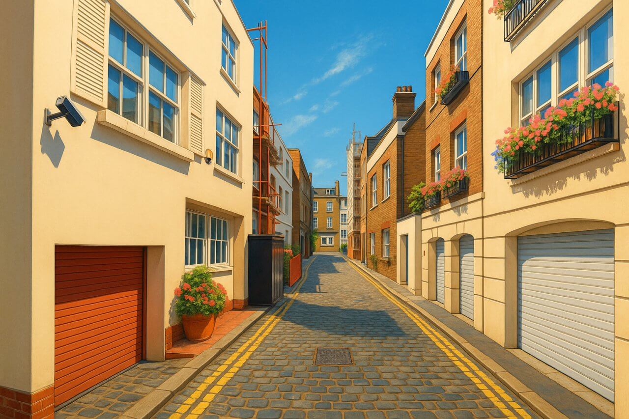 Painting of Market Mews, London