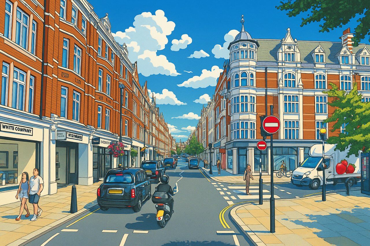 Painting of Marylebone High Street