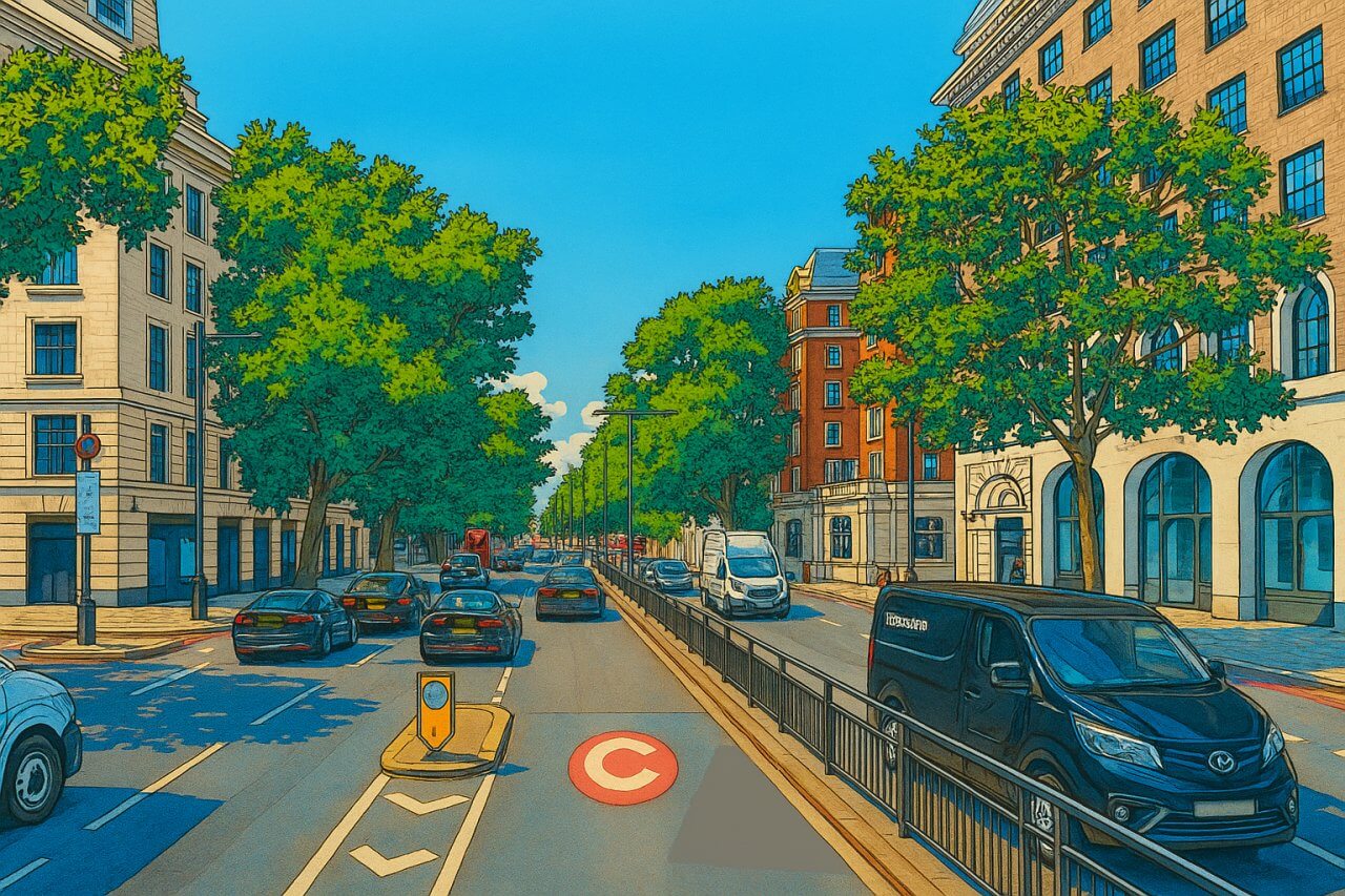 Painting of Marylebone Road