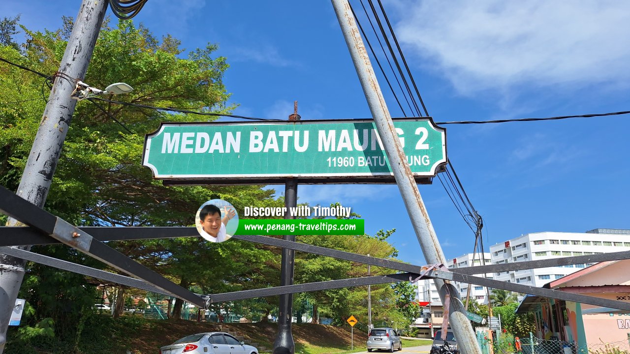 Medan Batu Maung 2 roadsign