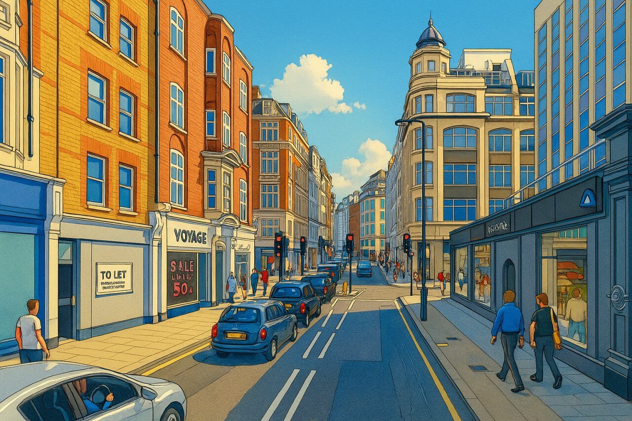 Painting of Mortimer Street