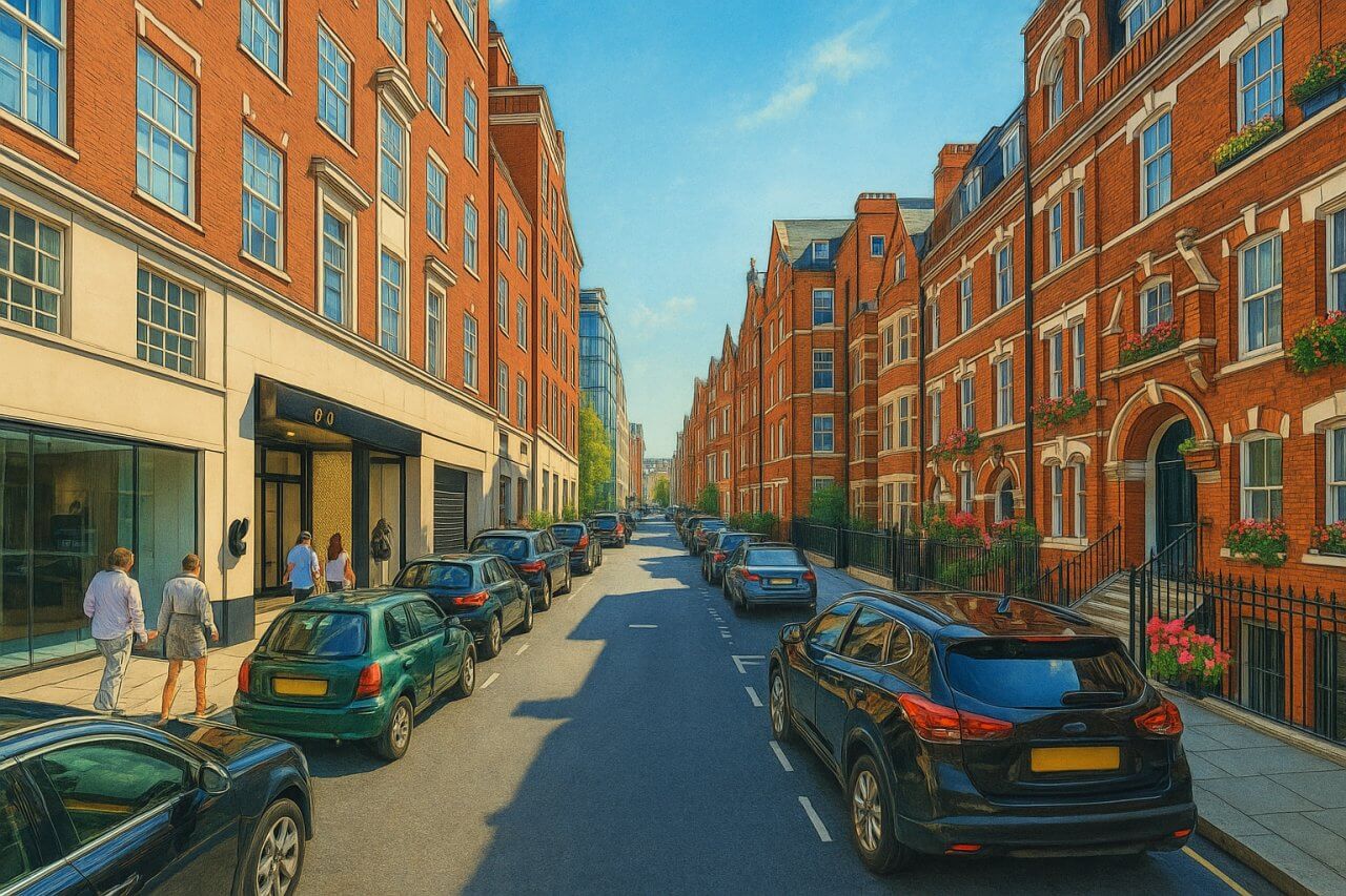 Painting of North Row, London