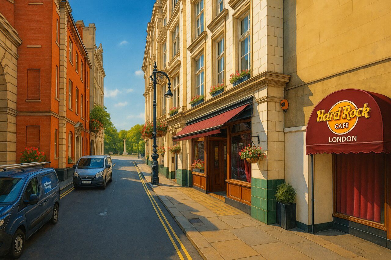 Painting of Old Park Lane, London