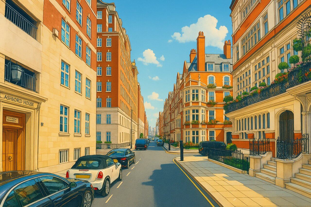 Painting of Park Street, London