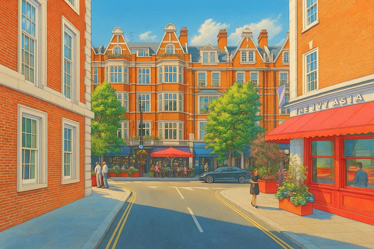Painting of Providence Court, London