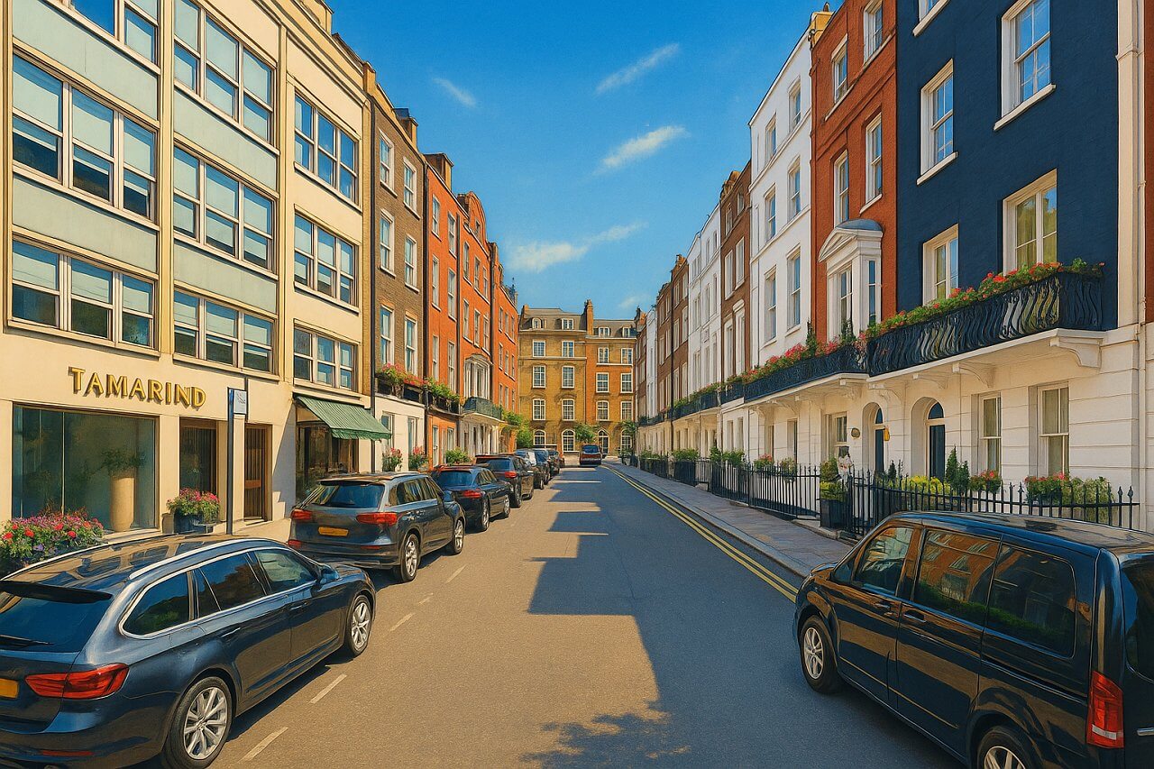 Painting of Queen Street, London