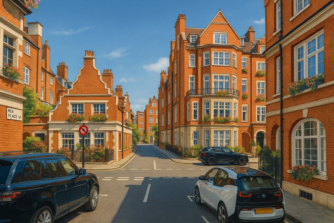 Painting of Rex Place, London