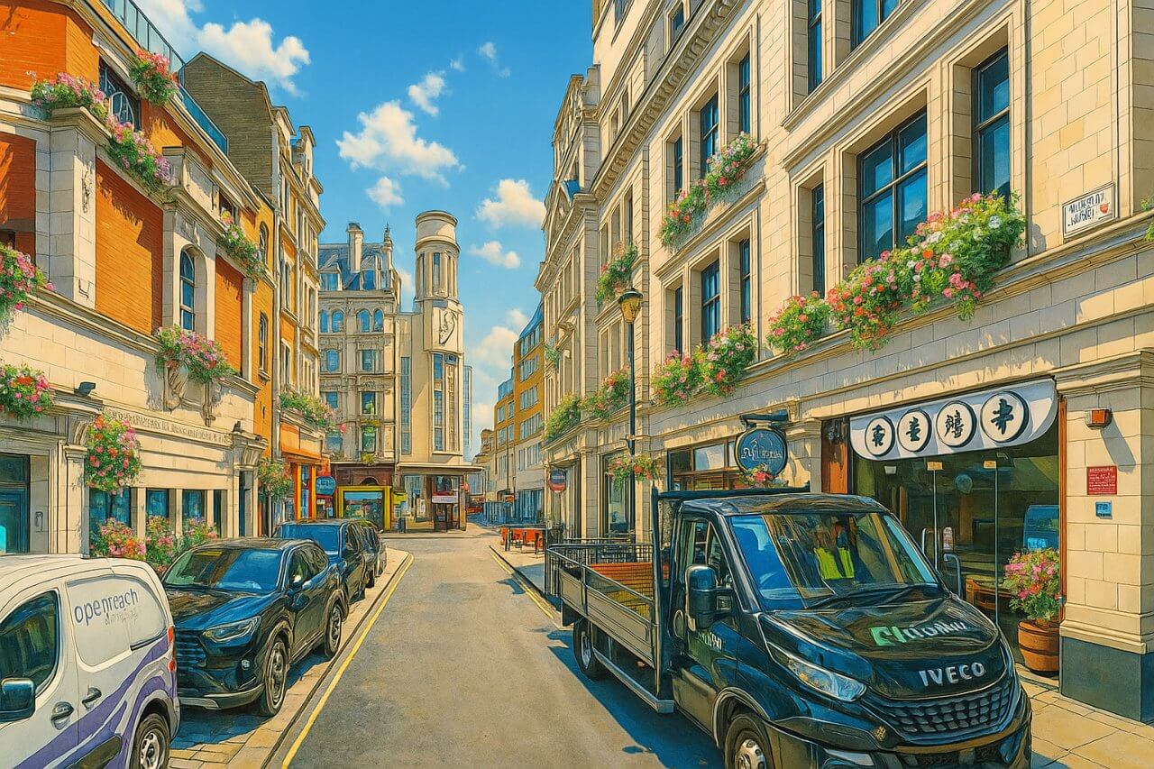 Painting of Rupert Street, London