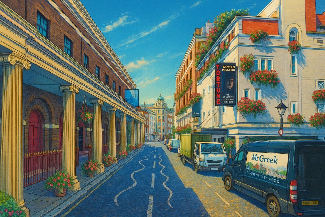 Painting of Russell Street, London