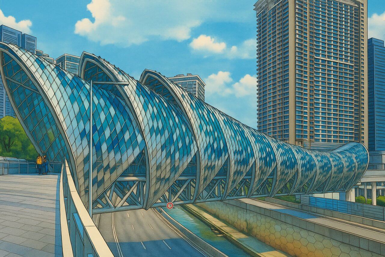 Painting of Saloma Link, Kuala Lumpur