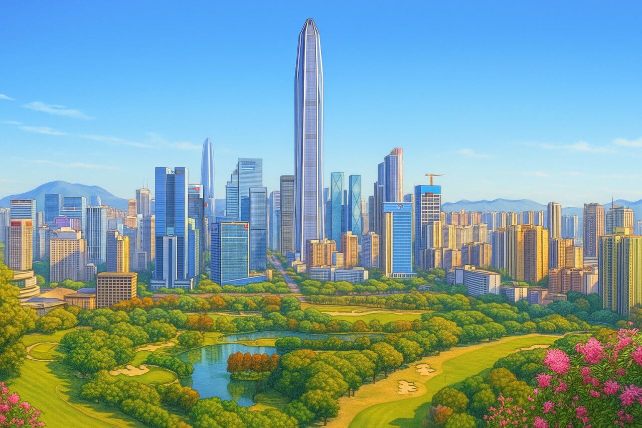 Painting of Shenzhen, China