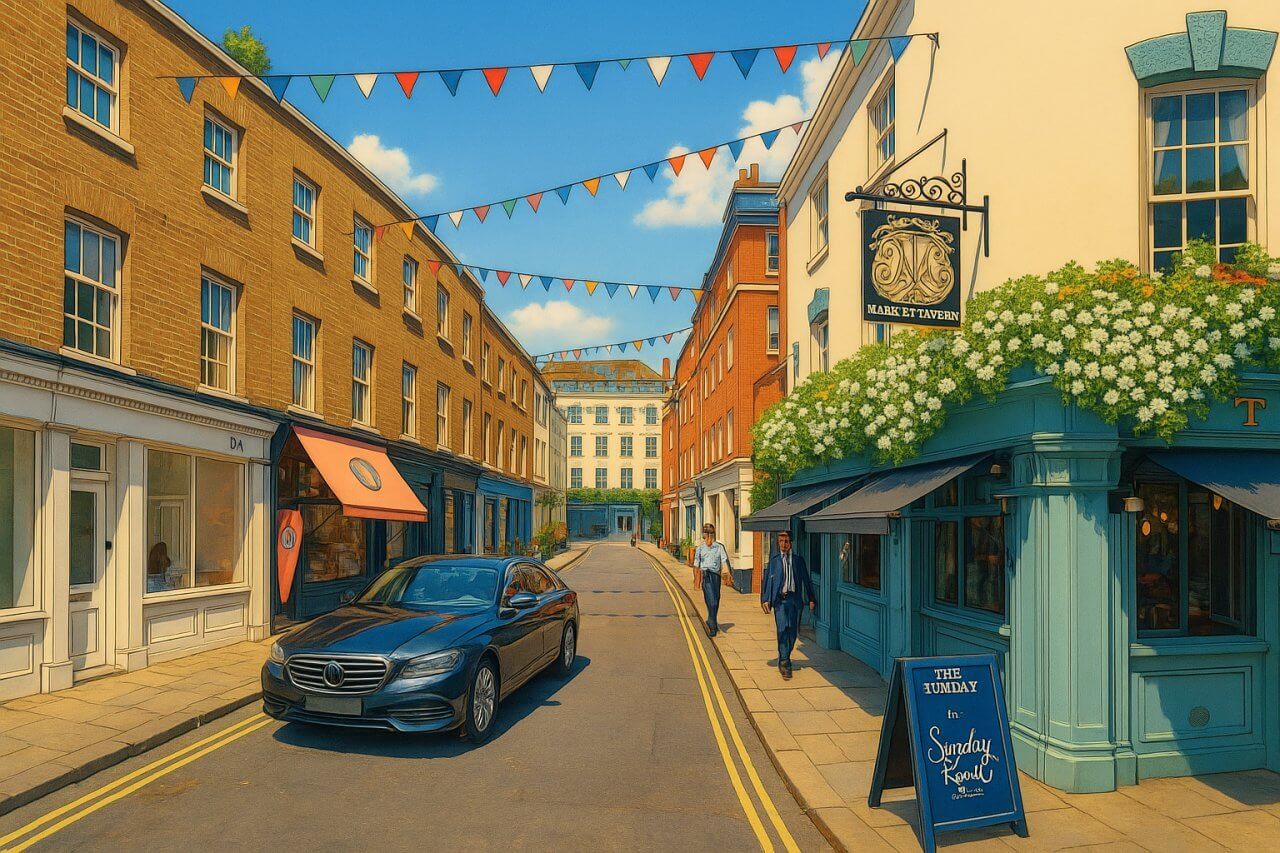Painting of Shepherd Street, London