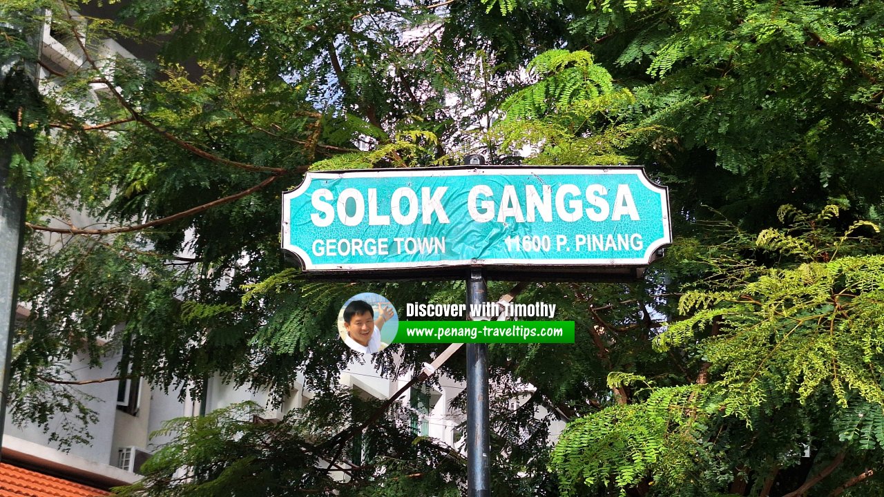 Solok Gangsa roadsign