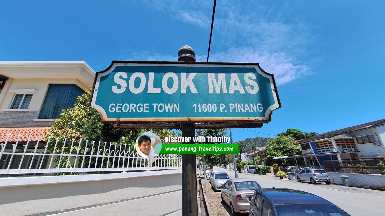 Solok Mas roadsign