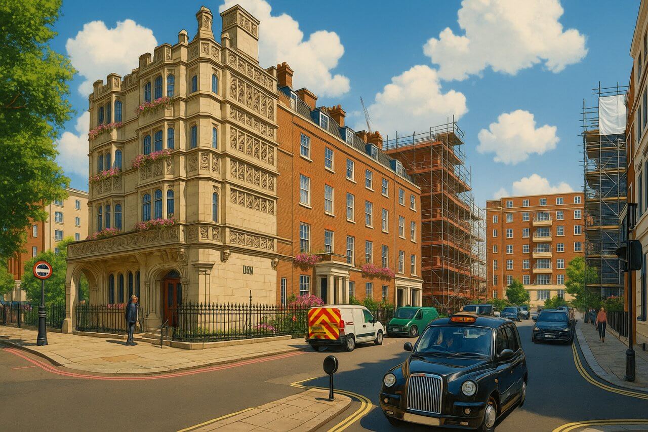 Painting of Stanhope Gate, London