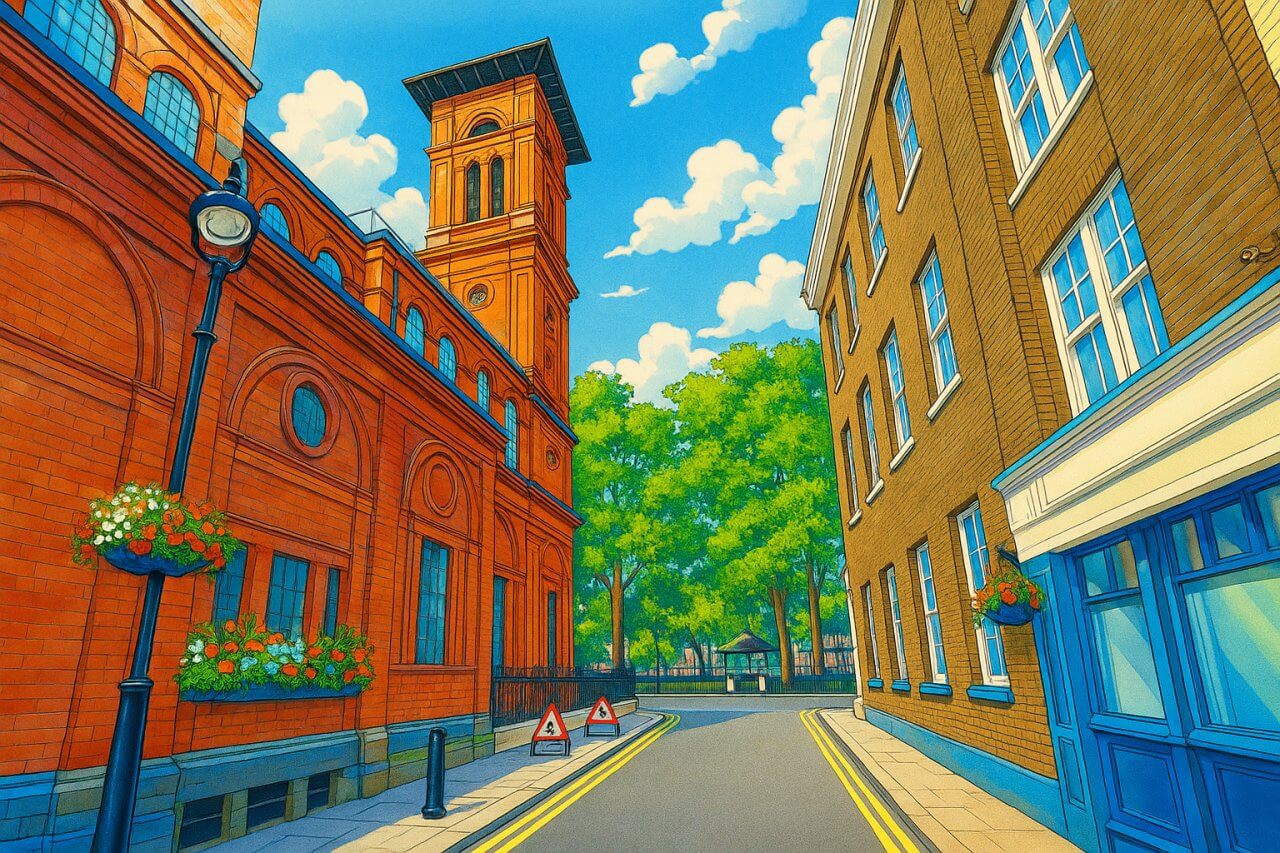 Painting of Sutton Row