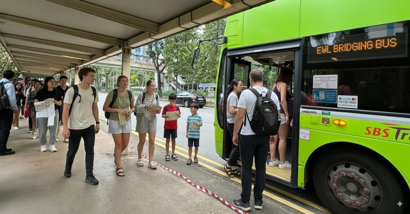 Taking the bus in Singapore