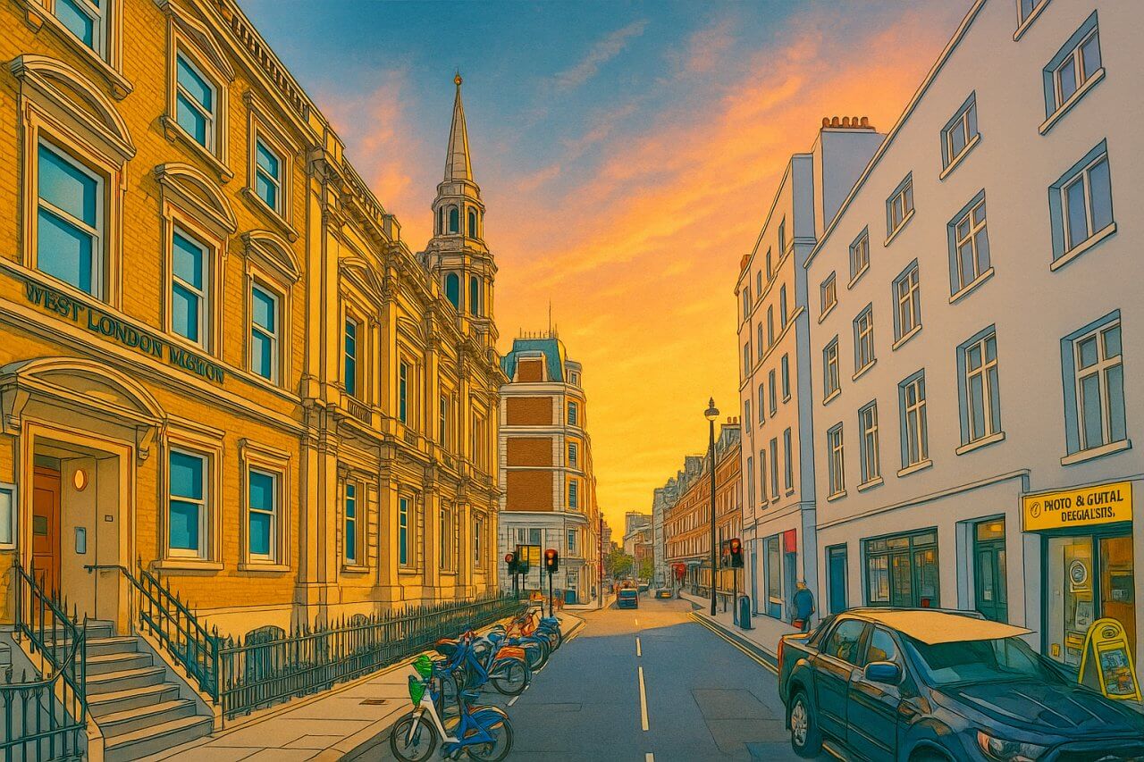 Painting of Thayer Street