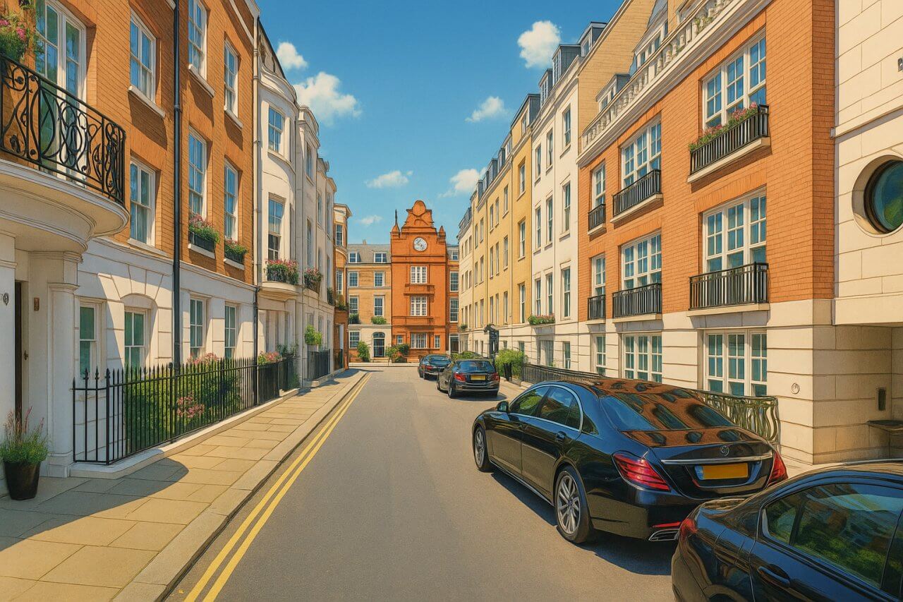 Painting of Tilney Street, London