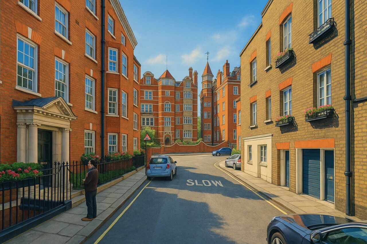 Painting of Waverton Street, London
